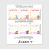 Halloween-4" x 4" Vinyl-Aufkleber nach Maß geschni Aufkleber (Blatt)