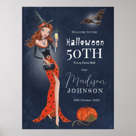 Halloween 50. Geburtstagsparty Poster (Vorne)