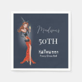 Halloween 50. Geburtstagsparty Serviette (Vorderseite)