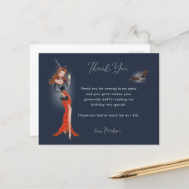 Halloween 50 th Birthday Party Thank you Postkarte