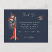 Halloween 50 th Birthday Party Thank you Postkarte (Vorderseite)