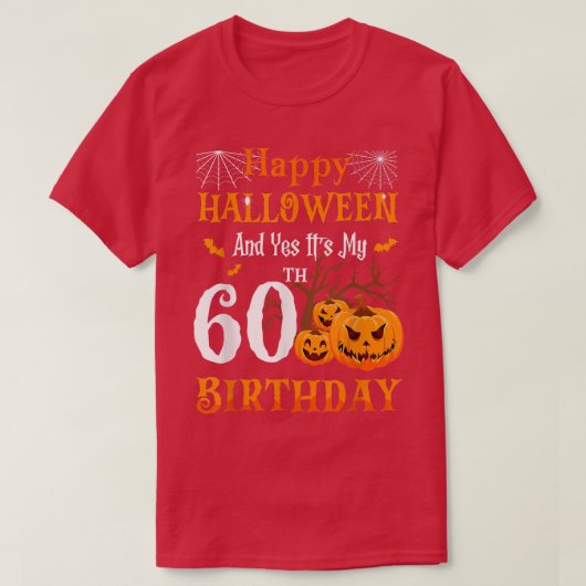 Halloween 60-jähriges 60. Party Pumpkin T-Shirt (Design vorne)