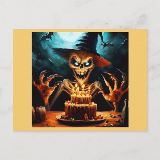 Halloween 6 - Geburtstag Postkarte (Vorderseite)
