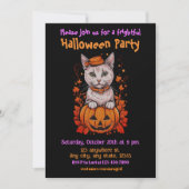 Halloween, 6 kitty, fun, spuke, Jack-o-lantern, Einladung (Vorderseite)