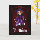 Halloween 6. Oktober Happy Birthday Card Karte (Gelbe Blume)