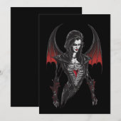 Halloween 6 vampire, b, beängstigendes Monster, Ho Einladung (Vorne/Hinten)