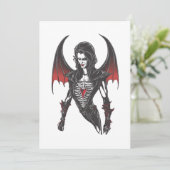 Halloween 6 Vampire, Horror, erschreckend vampire, Einladung (Stehend Vorderseite)