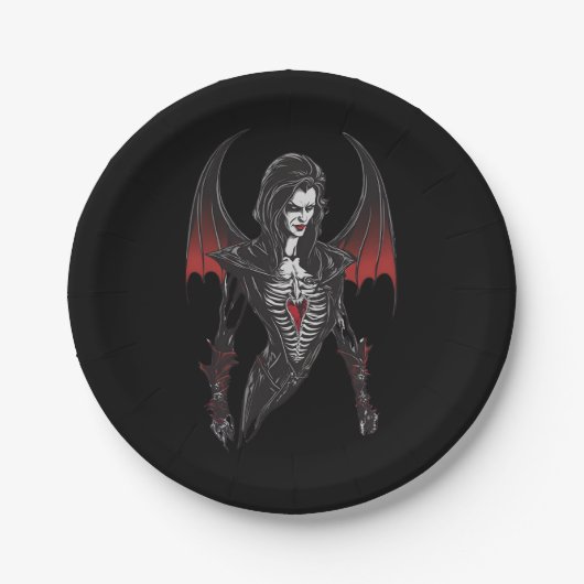 Halloween 6 Vampire, lustig, erschreckend vampire, Pappteller (Vorderseite)