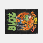 Halloween 7. Geburtstag Dabbing Zombie Phantastisc Fleecedecke (Vorderseite (Horizontal))