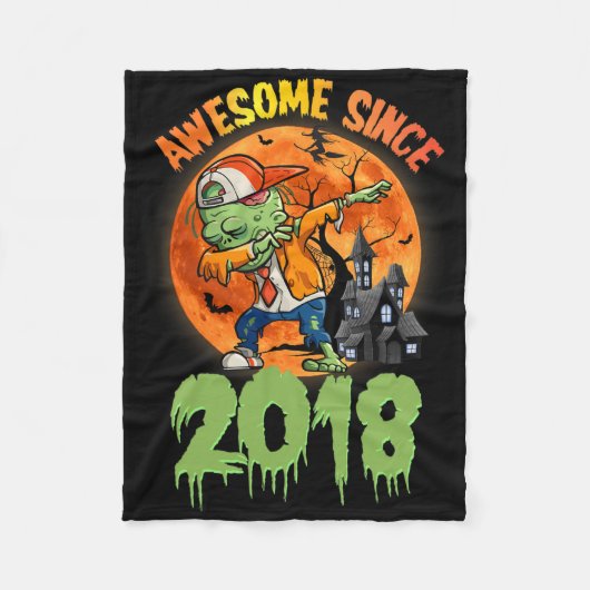Halloween 7. Geburtstag Dabbing Zombie Phantastisc Fleecedecke (Vorderseite)