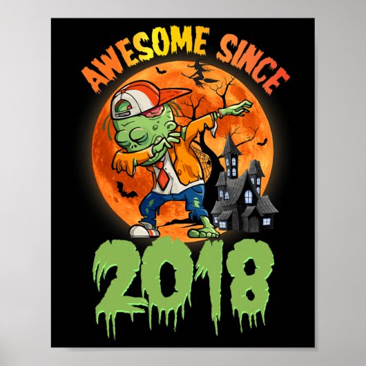 Halloween 7. Geburtstag Dabbing Zombie Phantastisc Poster (Vorne)