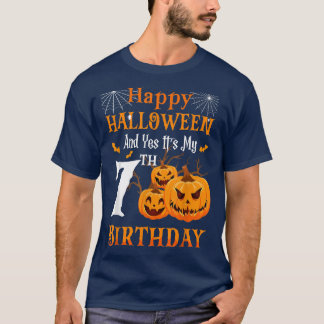 Halloween 7-jähriges 7. Party Pumpkin Sp T-Shirt