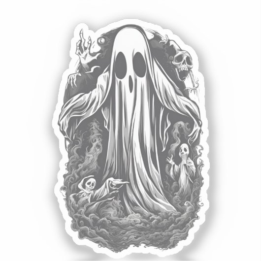 Halloween 8, furchtbar, spukhaft, beängstigend, bö aufkleber (Vorderseite)