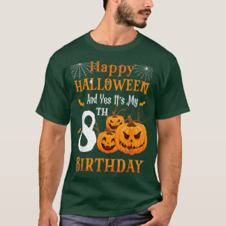 Halloween 8-jähriges 8. Party Pumpkin Sp. T-Shirt