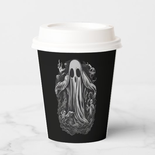 Halloween 8 spirit, albern, spukhaft, Angst, Horro Pappbecher (Vorderseite)