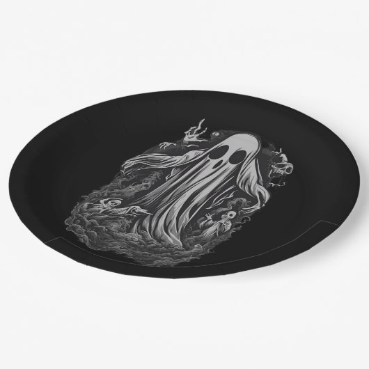 Halloween 8 spirit, ghost, spookokoie, Furcht, Hor Pappteller (Schrägansicht)