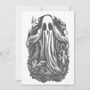 Halloween 8 spirit, ghost, spookoky, beängstigend, einladung