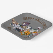 Halloween 9" Square Paper Plate Pappteller (Gewinkelt)