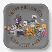 Halloween 9" Square Paper Plate Pappteller (Vorderseite)