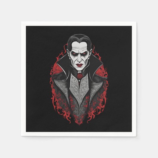 Halloween 9 Vampire, beängstigendes Monster, Horro Serviette (Vorderseite)