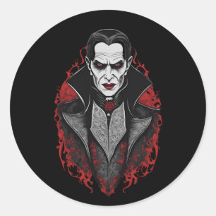 Halloween 9 Vampire, Horror, erschreckend vampire, Runder Aufkleber