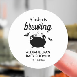 Halloween A Baby braut Babydusche Runder Aufkleber