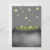 Halloween A Baby Brewing Baby Shower Einladung (Rückseite)