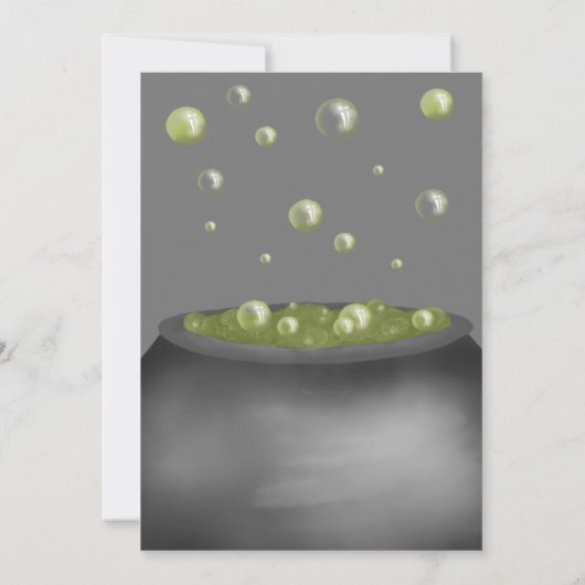 Halloween A Baby Brewing Baby Shower Einladung (Rückseite)