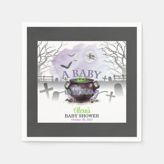 Halloween A Baby bricht Napkin (P/G/B) Serviette (Vorderseite)