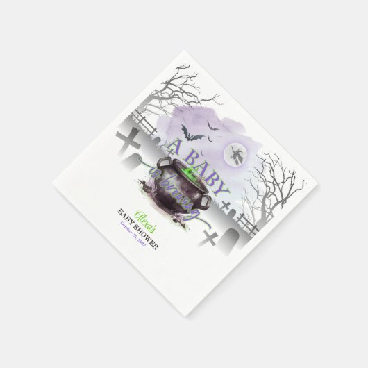 Halloween A Baby bricht Napkin (P/G) Serviette (Ecke)