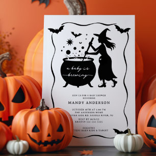 Halloween A Baby wird Baby-Dusche brauen Einladung
