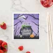 Halloween A Baby wird Baby-Dusche brauen Serviette (Beispiel)