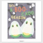 Halloween A-BOO-Cado Spooky Niedlich Avocado Ghost Aufkleber (Blatt)