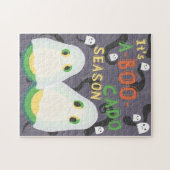 Halloween A-BOO-Cado Spooky Niedlich Avocado Ghost Puzzle (Horizontal)