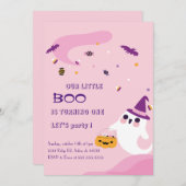 Halloween A Little Boo Jubiläum Einladung (Vorne/Hinten)