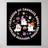 Halloween Aba Bcba Rbt Behavior Analyst Ghost Neur Poster (Vorne)