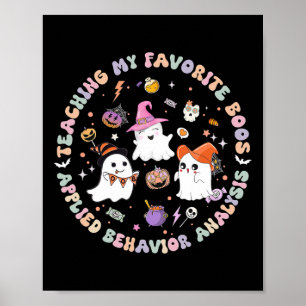 Halloween Aba Bcba Rbt Behavior Analyst Ghost Neur Poster