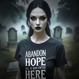 Halloween Abandon Hope Zitat Tri-Blend-Shirt Tri-Blend Shirt
