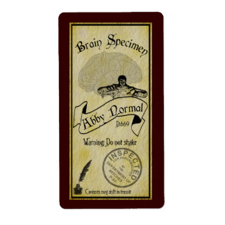 Halloween Abby Normal Flasche Label