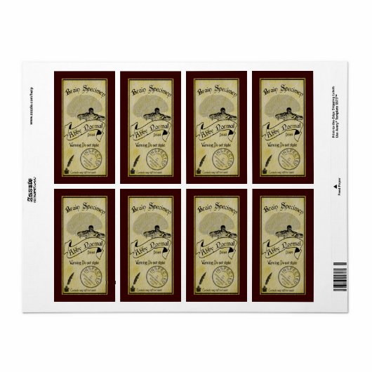 Halloween Abby Normal Flasche Label (Vorne)