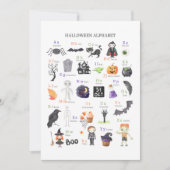 Halloween ABC Poster Kids Study Guide Einladung (Vorderseite)