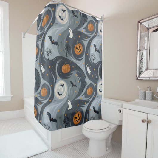 Halloween-Abend Duschvorhang (Beispiel)
