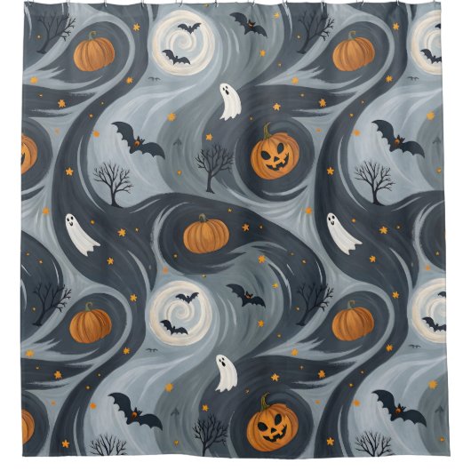 Halloween-Abend Duschvorhang (Vorderseite)