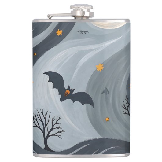 Halloween-Abend Flachmann (Vorderseite)