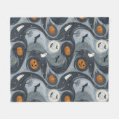 Halloween-Abend Fleecedecke (Vorderseite (Horizontal))