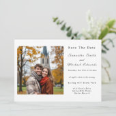 Halloween-Abend Hochzeit das Datum speichern Einladung (Stehend Vorderseite)