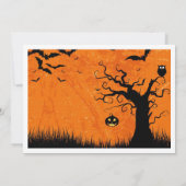 Halloween-Abend Hochzeit das Datum speichern Einladung (Rückseite)