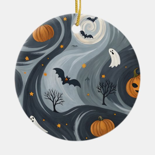 Halloween-Abend Keramik Ornament (Vorne)