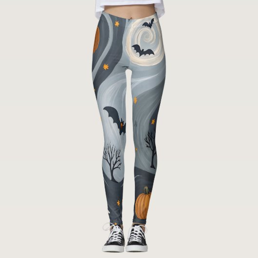 Halloween-Abend Leggings (Vorderseite)