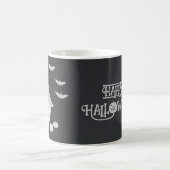 Halloween-Abend mit Spuk Haus, Fledermäusen, Kürbi Kaffeetasse (Mittel)
